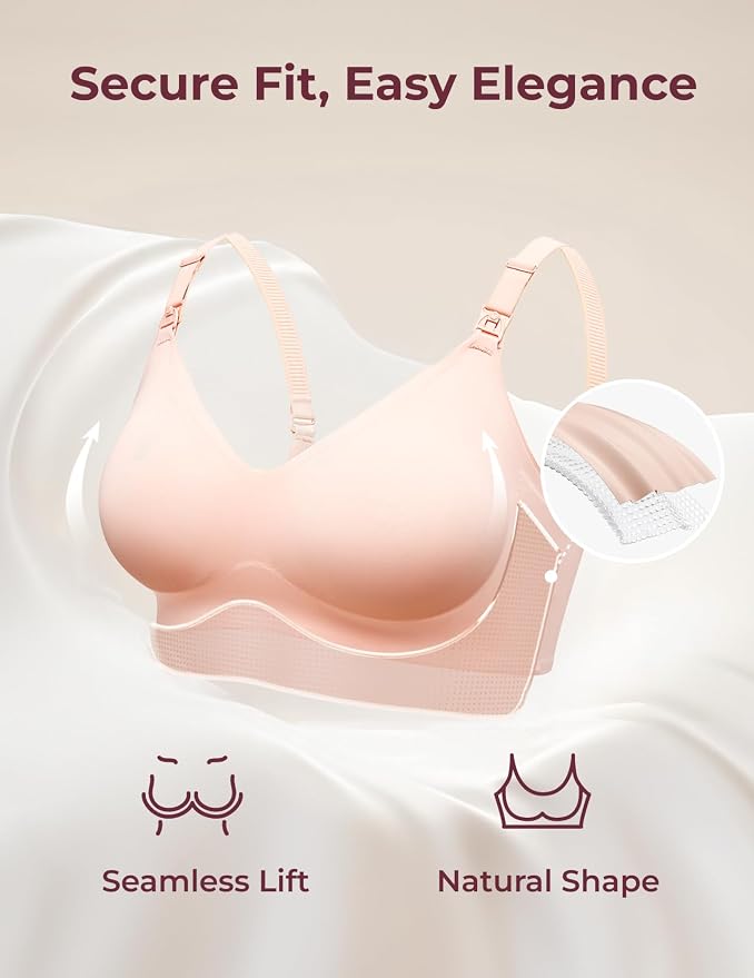 Momcozy Nursing Bras for Breastfeeding, YN21 Seamless Ultra Comfort Maternity - Image 2