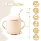 Silicone Baby Cup with Straw, Straw Cup - Image 2