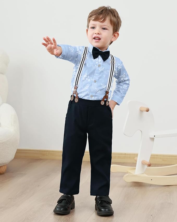 ARTMINE Toddler Boy Clothes Suit Gentleman Wedding Outfits, Formal Dress - Image 2