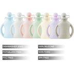PandaEar 7 Pack Reusable Silicone Baby Food Pouches, Washable Freezer - Image 3