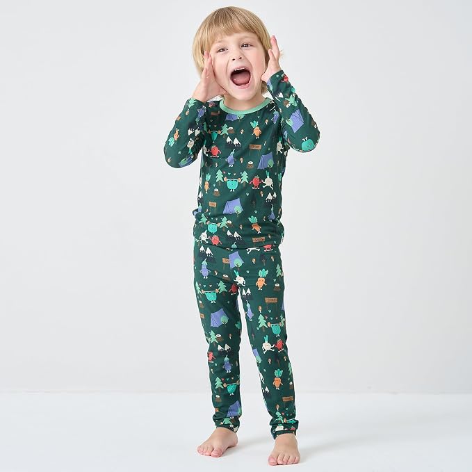 pureborn Baby Toddler Kids Viscose from Bamboo Pajamas Set Pjs 2pcs 18M-8Y - Image 2