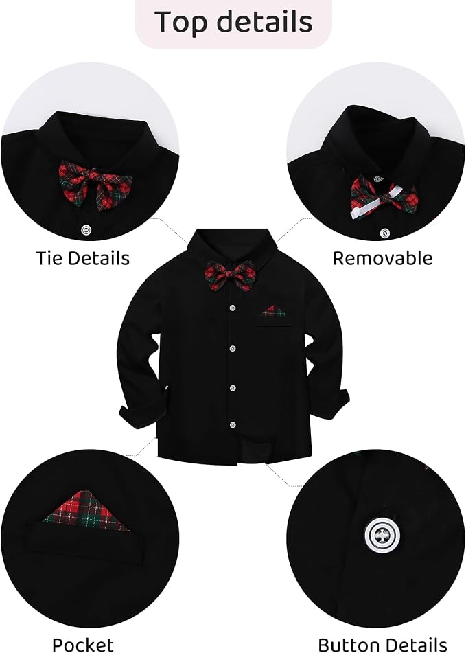 Toddler Boy Outfit Boy Dress Shirt - Image 2