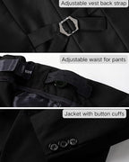 Boys' Formal Suit Set Adjustable Waist Suits - Image 3