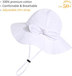 Baby Girl Sun Hat with UPF 50+ Outdoor Adjustable Beach Hat with Wide Brim - Image 2