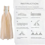 Tissue Paper Tassels Garland Banner - Image 2