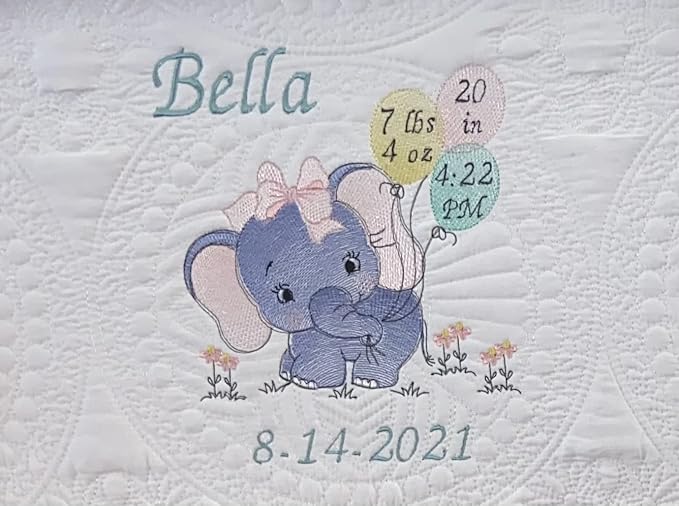Personalized Baby Blanket Baby Quilt Monogrammed Blankets - Image 3