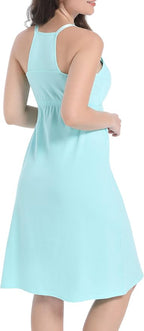 SUIEK 3-Pack Maternity Nursing Nightgown Cotton Breastfeeding Dress Pregnancy - Image 3