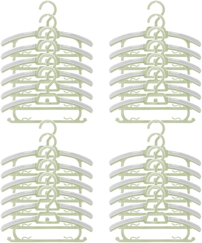 24 Pack Adjustable Baby Clothes Hangers by BESSLEE