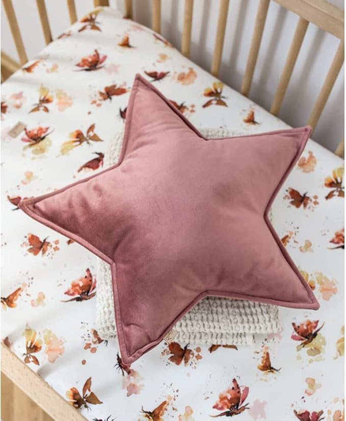 JIKAL Star Moon Shaped Pillow Soft Velvet Nursery Stuffed Throw Pillows - Image 3