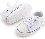 Meckior Baby Girls Boys Canvas Sneakers Soft Sole High-Top Ankle Infant First by Meckior