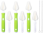 8 Piece Sponge Nipple Bottle Brushes, Baby Bottle Brush by CAREBABYMORE