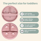 2 Pack Silicone Divided Baby Plates - Image 2