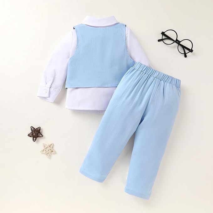 YOUNGER TREE Toddler Boy Clothes Suit Gentleman Wedding Outfits Baby Formal - Image 2