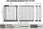 Extra Wide Baby Gate 67-71.6 Inch, Heavy Duty Safety Gate Indoor - Image 2