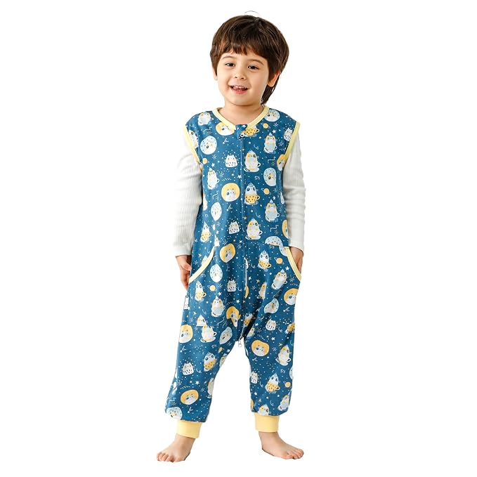 WONDAY Toddler Sleep Sack with Feet, 0.5 Tog Sleeping Sacks by WONDAY