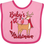 inktastic Baby's First Christmas Baby Bib by Inktastic
