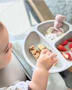 PandaEar Silicone Baby Feeding Set| 2 Pack Silicone Divided Suction Plate - Image 4