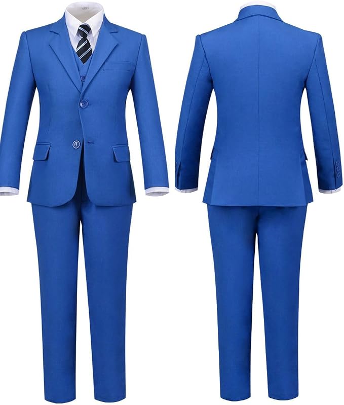Boys' Formal Suit Set Adjustable Waist Suits - Image 4