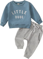 Toddler Baby Boy Clothes Solid Color Long Sleeve Crewneck Sweatshirt Top Casual by MABABY
