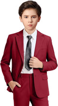 Boys Formal Suit Set 4 Pieces Kids Tuxedo Ring Bearer Outfit by Boihedy