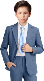 Boys Formal Suit Set 4 Pieces Kids Tuxedo Ring Bearer Outfit by Boihedy