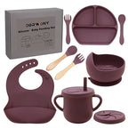 100% Silicone Baby Feeding Set, BPA Free Dishes by Dormlony