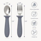 6 Pieces Toddler Utensils, Kids Safe Spoons and Forks, Children Silverware Set - Image 2