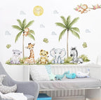 56.29 x 44.88 Inch Watercolor Animal Wall Decals by clothmile