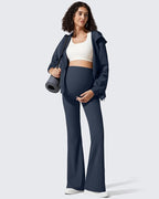 G4Free Ribbed Maternity Flare Yoga Pants - Image 6