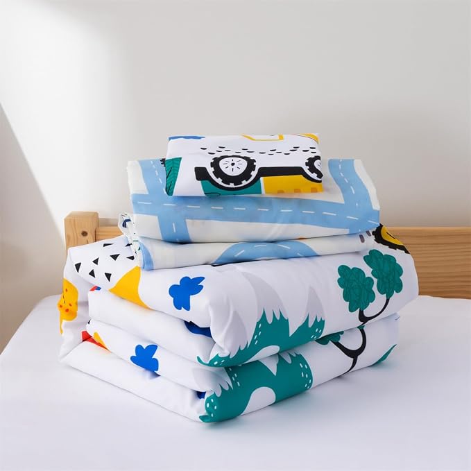 NTBED 4 Pieces Construction Toddler Bedding Set - Image 7