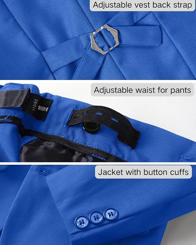 Boys' Formal Suit Set Adjustable Waist Suits - Image 3