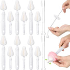 22 Pcs Sponge Bottle Nipple Brushes Set Including 12 Pcs Bottle Sponge Brush by Willinglong