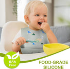 Accmor Silicone Baby Bibs, Waterproof Soft Bibs - Image 2