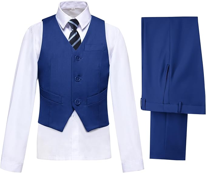 Boys' Formal Suit Set Slim Fit Kids Formal Suits Toddler Tuxedo Wedding Prom - Image 2