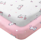 Pack and Play Sheets, Pack n Play Sheets | Mini Crib Sheets 2-Pack, Ultra Soft by SpringspiritBedding