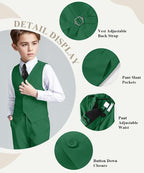 Visaccy Boys Suits Slim Fit Dress Clothes Ring Bearer Outfit - Image 2