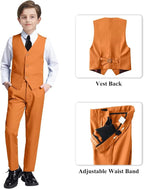 JPF Boy's Formal Suit Set Slim Fit Kids Tuxedo Suits - Image 3