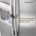 Fridge Freezer Refrigerator Cabinet Lock Latch, Adjustable French Door Guard - Image 3