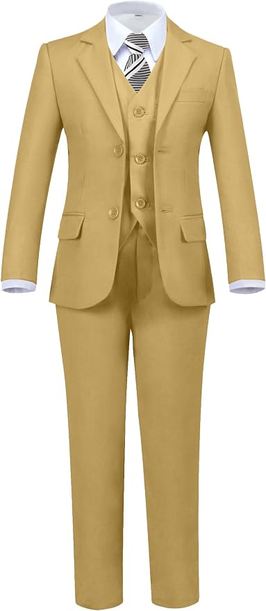 Boys' 5 Piece Formal Suit Set by Hipfun