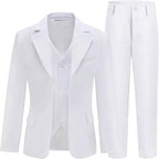 Boys' 3 Piece Suit Set with Suit Jacket, Formal Tuxedos Slim Fit Ring Bearer by Hipfun