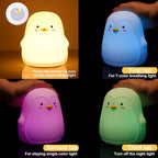Tremdwoto Night Light for Kids, Penguin Silicone Nightlight Lamp, 7 Color - Image 4