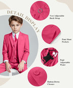 Visaccy Boys Suits Slim Fit Dress Clothes Ring Bearer Outfit - Image 2