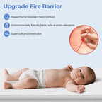 47x23.6 Bedside Crib Mattress: 2" Thick Dual Sided Gel Memory Foam Bassinet - Image 3