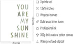 Boho Wall Art Set of 4 Sage Green Nursery Wall Decor You Are My Sunshine Canvas - Image 7