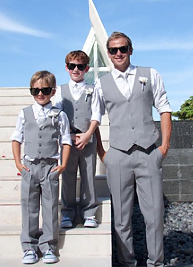 Boys' Formal Suit Set Slim Fit Kids Formal Suits Toddler Tuxedo Wedding Prom - Image 4