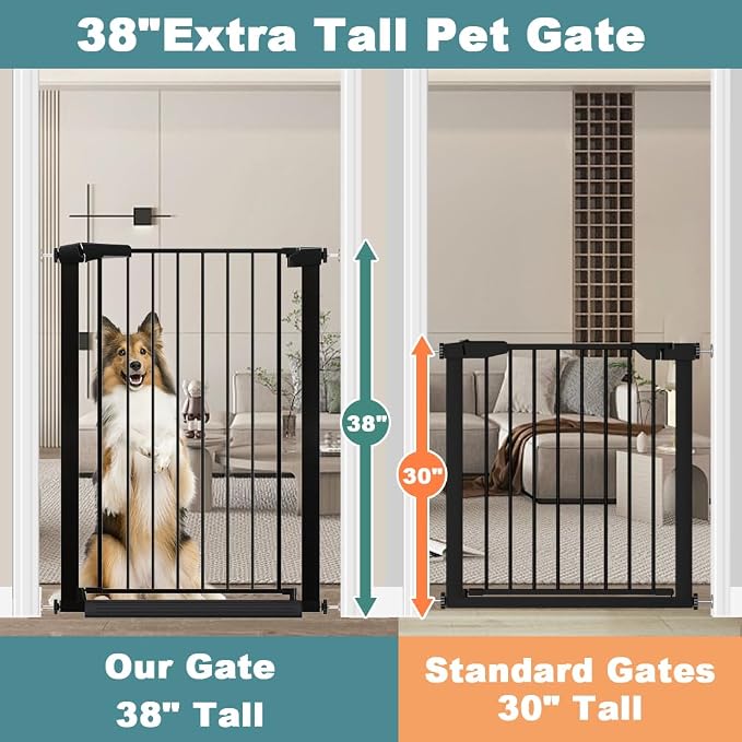 38.5" Extra Tall Pet Gate Pressure Mounted - Image 3
