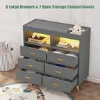 Changing Table Dresser with Drawers, Baby Dresser with Changing Table Top - Image 4