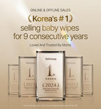 BEBESUP-Korea’s #1 Sensitive Baby Wipes -Hypoallergenic Water-based Unscented - Image 2