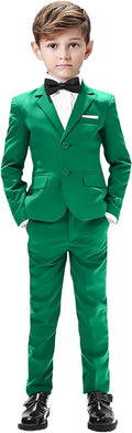 Boys Suits 5 Pieces Slim Fit Blazer Pants Black Blue Outfit Suit by Sailiiny