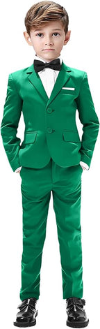 Boys Suits 5 Pieces Slim Fit Blazer Pants Black Blue Outfit Suit by Sailiiny